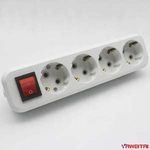 Tablero blanco Oficina en casa Multifuncional Estándar europeo alemán Enchufe <span class=keywords><strong>de</strong></span> 4 posiciones - Product Image 2