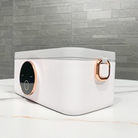 Boîte à lunch électrique portable à chauffage automatique, rechargeable par batterie/USB, en acier inoxydable isolé, avec contrôle numérique, pour l'extérieur