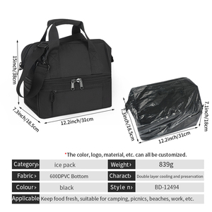 Borsa Termica a Doppio Strato in Oxford 600D, Borsa Termica 2-in-1 per Picnic, Spiaggia, Campeggio e <span class=keywords><strong>Viaggi</strong></span>, Fabbrica Certificata BSCI - Product Image 5