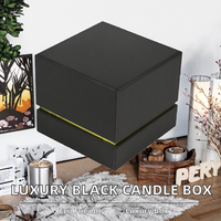 Kotak Hadiah Lilin Hitam Persegi Panjang Premium Grosir Produsen, Set Mewah Natal Kustom, Kemasan Kosong, Dompet, Daur Ulang