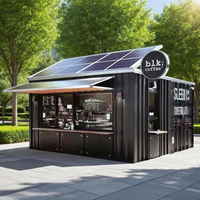 Contenedor Solar Prefabricado Sin Soldaduras para Carga de Teléfonos con Energía Solar, Quiosco para Desiertos
