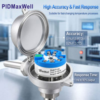 Transmitter Suhu Universal PIDMaxwell TT210 4-20mA RTD Thermocouple USB OEM/ODM Dapat Dikonfigurasi IP43 Garansi 2 Tahun