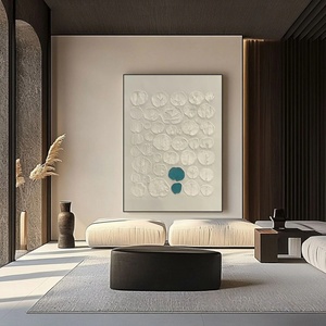 Peinture murale moderne Wabi Sabi blanche pour la décoration intérieure d'hôtel, art mural 3D, décoration de maison, œuvre d'art intérieure, décoration de la maison - Product Image 4