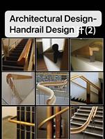 Pièces d'escalier en bois massif en gros, personnalisables, poignée dissimulée, décoration de meubles, durable, moderne, main courante d'escalier de balcon