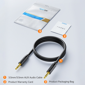 3.5mm <span class=keywords><strong>AUX</strong></span> Cáp TRS âm thanh màu đen phụ trợ đầu vào Adapter nam nam 29awg <span class=keywords><strong>AUX</strong></span> jack cáp cho Microphone Loa máy tính 29awg <span class=keywords><strong>AUX</strong></span> - Product Image 6