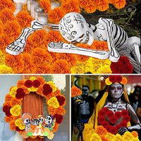 Offre Spéciale Halloween jour des morts Marigold oeillet lilas fleur mur 9cm6cm décoration de mariage