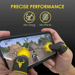 Layar Sentuh Ujung Jari Serat Karbon Game Mobile Ujung Jari Lengan Anti-keringat untuk Ponsel Permainan Dipan Jari