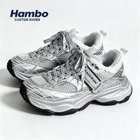 Hambo 39-44 Sneaker Casual de Luxe Designer Qualité Supérieure pour Homme, Chaussures de Course Rétro Décontractées, Chaussures de Sport et de Marche