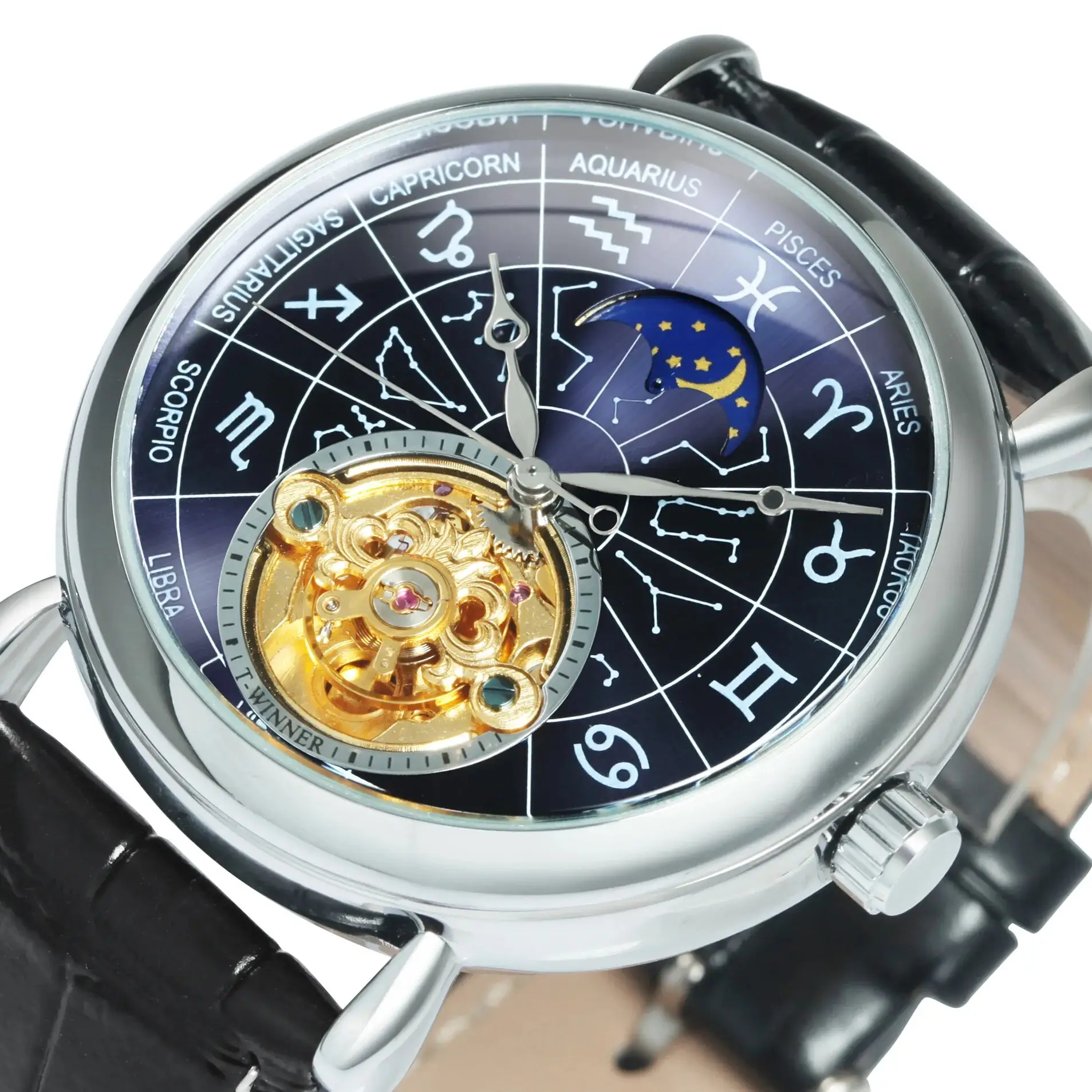 12 Constelações do Zodíaco Missão à Lua Sunrise Astronomical Watch