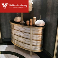 Muebles de Entrada Modernos de Lujo, Aparador de Madera Maciza, Mueble de Entrada Personalizable