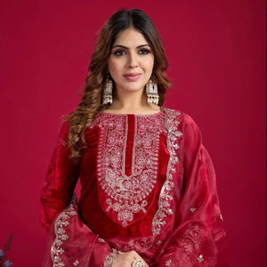 Salwar Kameez pour femmes de haute qualité, de marque, élégant, modeste, en velours de viscose pur, costume OEM ODM FATEMA indien/pakistanais - Product Image 1