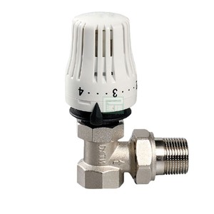 Brass <b>Thermostatic</b> Valve 1/2 In Manual <b>Control</b> For Radiator Heating System Angle Type Water Media - Product Image 5