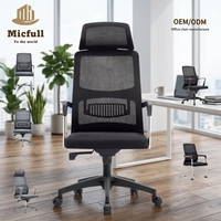 Chaise de visiteur, chaise de réception en maille pour bureau, certifiée BIFMA, chaise de bureau ergonomique pivotante pour commande en gros pour les entreprises