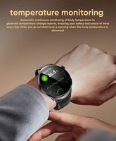 Reloj Inteligente ERON MT600 para Hombre, Monitor de Salud, Música BT, ECG, PPG, Salud Femenina, Monitorización de Temperatura, Relojes Inteligentes