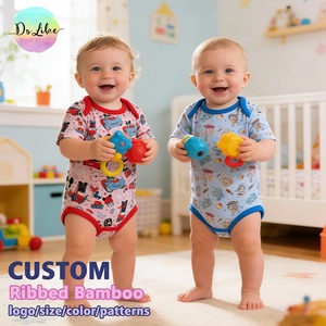 Großhandel Mädchen und Jungen Bodysuit Kinder <span class=keywords><strong>Baby</strong></span> Schlafanzug Bambus Rts Muster Kleidung Pyjamas - Product Image 2