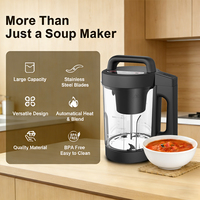 BPA-vrije plastic elektrische soepmaker blender 1,5L automatische verwarming multifunctioneel Duits 900W huishoudelijk puur koperen motor 304