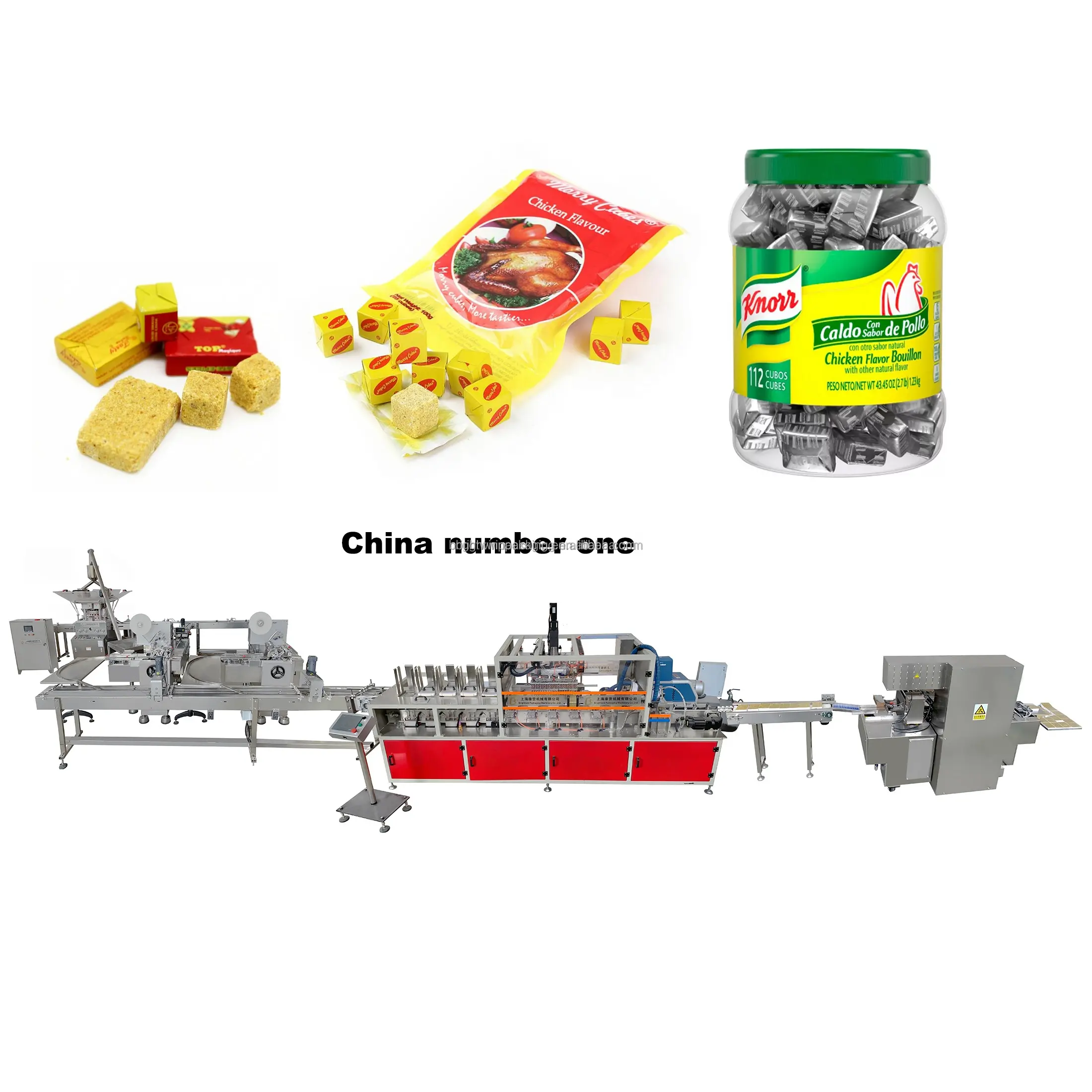 Mixed Instant Soup Bouillon Essence Black Chicken Flavor Seasoning Powder making pressing wrapping packaging machine