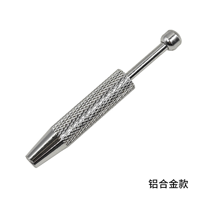 Clip corto de aleación de aluminio plateado para gemas.