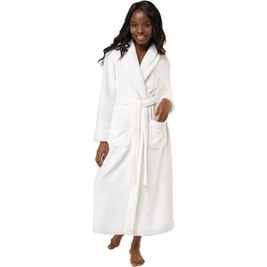 Albornoz de lujo unisex para spa, batas cálidas de invierno, albornoz de felpa para mujer, albornoz largo de forro polar suave, ropa de dormir acogedora de manga larga - Product Image 1