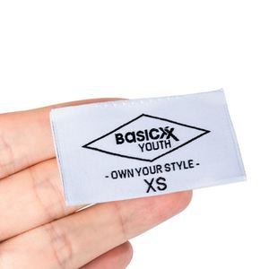 Custom Private Logo Woven Clothing Label Clothing Brand Labels Garment Label for <b>Clothes</b> - Product Image 5