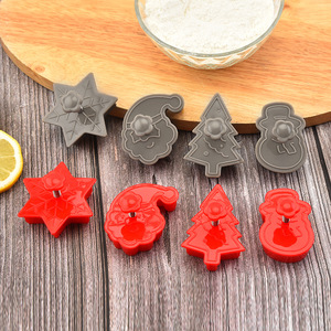 Moules à <span class=keywords><strong>biscuits</strong></span> <span class=keywords><strong>de</strong></span> <span class=keywords><strong>Noël</strong></span> en PP, emporte-pièces en plastique avec poignée à ressort pour la pâtisserie, ensemble d'outils <span class=keywords><strong>de</strong></span> cuisine - Product Image 6