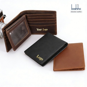 Custom Waterproof Engraved <b>Wallet</b> <b>RFID</b> <b>Blocking</b> Minimalist Bifold Full Grain Genuine Leather Mens <b>Wallet</b> - Product Image 1