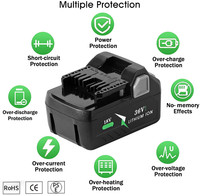 Batterie lithium-ion 0037-1749 BSL36A18 36 V Multi Volt 2,5 Ah BSL36A18 6,0 Ah Li-lon 372121M 36V/18V Batterie lithium-ion pour outil électrique