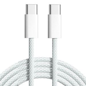 Câble de charge rapide USB C vers TYPE C tressé couleur macaron PD 60W pour iPhone <span class=keywords><strong>15</strong></span>, câble de données Type-C 1 <span class=keywords><strong>m</strong></span> 2 <span class=keywords><strong>m</strong></span> - Product Image 1