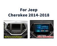 Krando 9 pouces Android unité principale autoradio lecteur multimédia pour Jeep Cherokee 2014 - 2018 sans fil CarPlay Wifi 4G Navigation