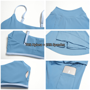 Ensemble de sport pour femmes : Jupes-shorts de golf, tennis et course à sensation seconde peau - Product Image 6
