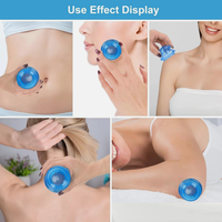 Nouvel ensemble de ventouses de massage sportives double style en silicone sous vide pour le corps