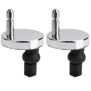 Charnières de siège de toilette en acier inoxydable avec amortisseurs en caoutchouc, design minimaliste pour usage général - Product Image 1