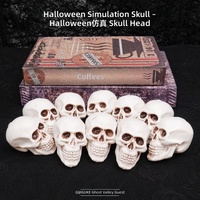 Pendentif décoratif crâne d'Halloween, petit accessoire crâne créatif personnalisé en sac filet pour maisons hantées et salles d'évasion