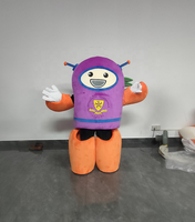 Costume de mascotte robot en peluche violet sur mesure 2025 pour adultes, idéal pour les fêtes scolaires et spectacles