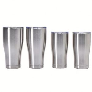 Vaso Térmico de Acero Inoxidable de Doble Pared con Aislamiento al Vacío, Diseño Curvo, 30 oz, para Auto - Product Image 1
