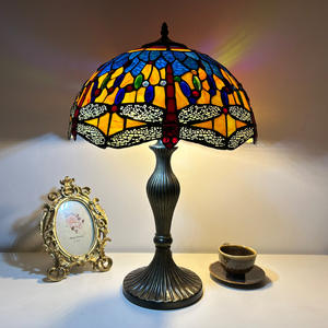 Lámpara de Escritorio LED de Vidrio con Diseño Floral de Tulipán Mediterráneo APCITL de 12 Pulgadas, Base de Aleación de Zinc, Alimentación CA, E26, para Estudio, Decoración Retro - Product Image 4