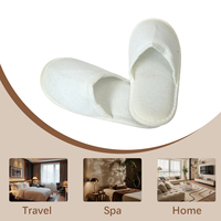 Chaussons d'hôtel blancs personnalisables en EPE, jetables, à bout fermé, semelle EVA de 5 mm pour chambre d'hôtes et spa