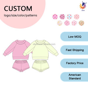 Set 2 Pezzi <span class=keywords><strong>per</strong></span> <span class=keywords><strong>Ragazze</strong></span>: Felpa Tinta Unita con Maniche Lunghe e Pantaloncini con Elastico in Vita, <span class=keywords><strong>Moda</strong></span> Sportiva Casual, Produzione Limitata Personalizzabile - Product Image 2