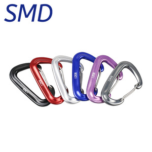 Aluminum Alloy Carabiner 8Cm 12Kn D Shape Spring Gate For Climbing Rock Climbing Fitness Parachuting <b>Hammock</b> Suspension - Product Image 2