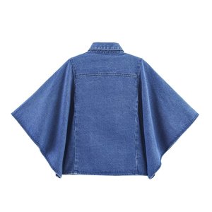 <span class=keywords><strong>Camicia</strong></span> <span class=keywords><strong>Kimono</strong></span> in Denim stile 2025 <span class=keywords><strong>donna</strong></span> nuova stile europeo e americano - Product Image 2