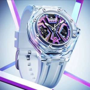 Mark Fairwhale 6550 Fashion Automatic <b>Mechanical</b> <b>Watch</b> for Men Silicone Transparent Luminous 3BAR Water Resistant Sport <b>Watch</b> - Product Image 5