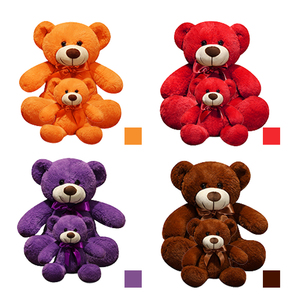 Siêu mềm thêu gấu Đồ chơi lớn unstuffed vải Thú nhồi bông Mommy bé gấu PP bông điền Kids '35 cm/60cm OPP Túi - Product Image 4