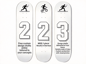 لوح تزلج مخصص من خشب القيقب الصيني الشمالي الشرقي - قطع غيار لوح التزلج عالية السرعة، تصميم في أربعة ساعات، عينة في خمسة أيام - Product Image 3