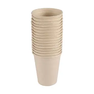 Custom Printed Compostable Bagasse Cups Take Away Disposable Sugarcane Coffee Cup Eco Biodegradable Juice Cup