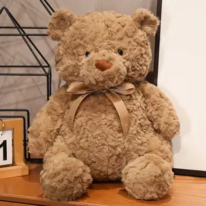 Mengai Cuddly Brown Teddy Bear Stuffed Animal Toy Ideal Gift For Kids With Love Bow Knot