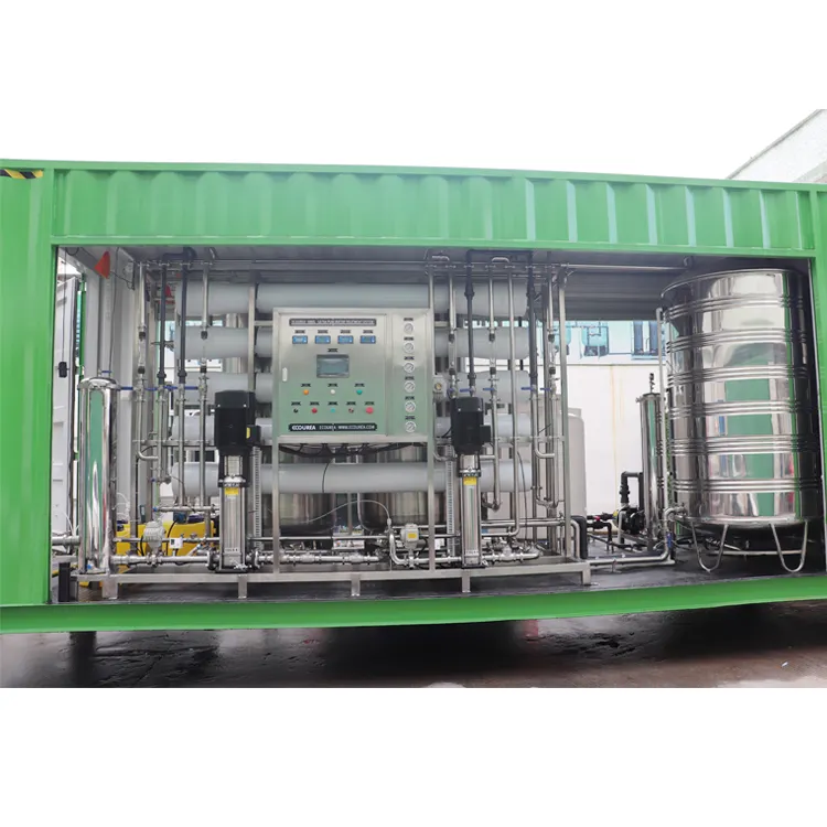 Tratamiento de Agua de ósmosis inversa, sistema de doble paso de 5000lph para planta RO, precio de fabricante de agua potable de dos etapas