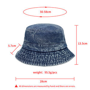 Casquette de pêcheur en denim vintage lavé 100% coton avec logo personnalisé brodé pour l'été, <span class=keywords><strong>la</strong></span> plage, <span class=keywords><strong>le</strong></span> golf et <span class=keywords><strong>la</strong></span> pêche - Product Image 2