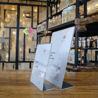 Support de Table Rotatif Double Face en Acrylique, Présentoir de Menu Amovible Transparent, Logo Personnalisé pour Restaurant, Liste de Prix, Commerce de Détail