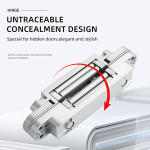 3D có thể điều chỉnh hẹp Hợp kim kẽm vô hình bản lề vít nặng nhiệm vụ nội thất màu đen giấu Hidden hinx mềm cửa sổ cửa bản lề - Product Image 6