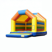 Château Gonflable Intérieur/Extérieur Grand Petit Toboggan Gonflable Lit de Saut pour Enfants Aire de Jeux Centre de Divertissement